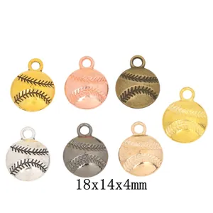 Vintage Alloy Baseball Charms Pendants DIY Jewelry Accessories For Necklace Bracelet Making Sports Theme Metal Pendants