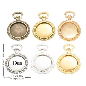 Vintage Legierung Anhänger Lünette Im Uhrenstil Für DIY Schmuckherstellung Zubehör Handwerk Befunde Retro Blumen Charms