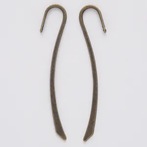 Lot de deux marque-pages en métal bronze antique pour la création de bijoux DIY