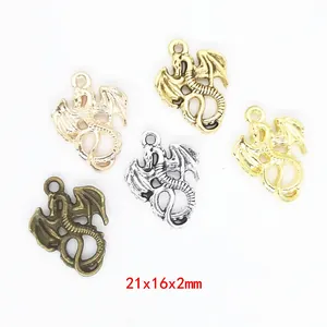 Vintage Alloy Western Flying Dragon Charms Pendants For DIY Jewelry Making Necklace Bracelet Findings Retro Animal Dragon