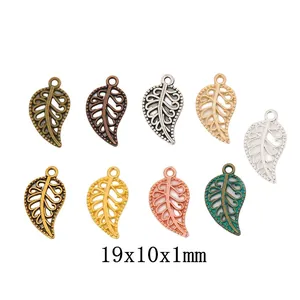Breloques Feuilles Ajourées en Alliage Vintage pour la Fabrication de Bijoux DIY Pendentifs Plantes Botaniques pour Colliers Boucles d'Oreilles Bracelets