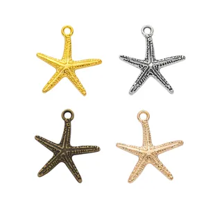 Pendentifs étoile de mer en or argent et bronze pour la création de bijoux DIY