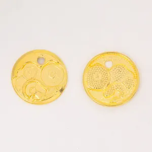 Steampunk style gold zinc alloy gear charms for DIY jewelry and clock pendants