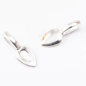 Retro DIY alloy teardrop pendant base with textured grid for jewelry making