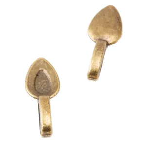 Vintage bronze shovel charm tool pendants for DIY jewelry making in antique alloy finish