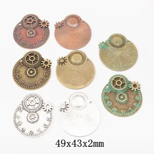 Vintage Steampunk Zinklegierung Zahnrad Uhr Anhänger DIY Schmuckherstellung Zubehör Zahnrad Charms Für Halskette Armband Handwerk