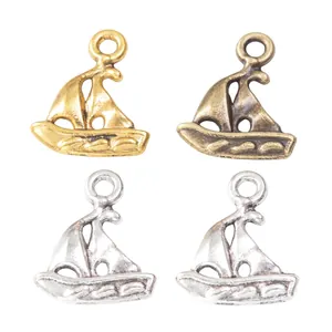 Vintage legering zeilboot hangers in goud, brons en zilver voor DIY sieraden maken