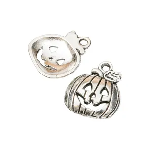 Pendentifs citrouille vintage en alliage de zinc pour création de bijoux Halloween