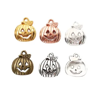 Pendentifs citrouille vintage en alliage de zinc en six finitions pour la création de bijoux
