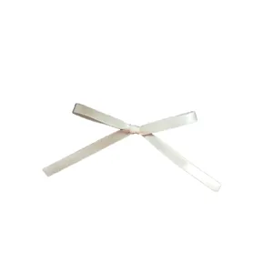 Elegant ivory white satin ribbon bow hair clip with long streamers for women's hairstyle