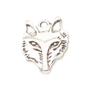 Vintage Zinklegierung Wolfskopf Anhänger DIY Schmuckzubehör Für Halskette Armband Antiksilber Bronze Tier Charm Schmuckherstellung