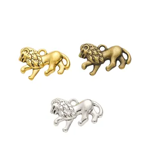 DIY Löwen-Anhänger in Gold, Bronze und Silber für Schmuckherstellung und Halsketten