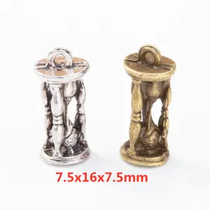 Vintage Alloy Hourglass Pendants Antique Bronze Silver Sandglass Charms For DIY Necklace Bracelet Jewelry Making Accessories