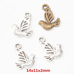 Vintage Alloy Bird Charms Pendants Peace Dove Shape For DIY Jewelry Making Findings Necklace Bracelet Crafts Accessories Small Charms