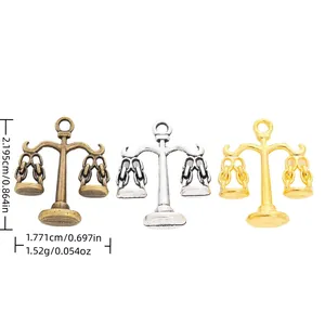 Vintage Zinc Alloy Scales Of Justice Libra Charms For DIY Jewelry Making Necklaces Bracelets Earring Pendants Antique Gold Silver Bronze Findings