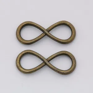 Vintage bronze infinity symbol jewelry connectors made of high-quality alloy for DIY crafts