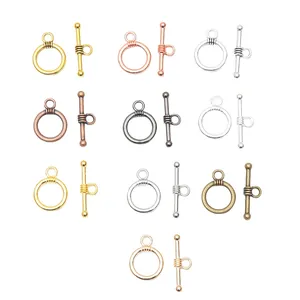 Multiple metal alloy toggle clasps for DIY jewelry in gold, silver and bronze finishes