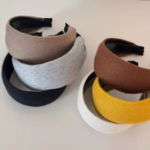 Serre-têtes larges en tricot pour femmes en six couleurs avec design antidérapant