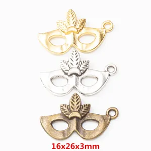 Vintage Alloy Mask Shape Pendants For DIY Jewelry Making Retro Masquerade Charms For Necklaces Bracelets Crafts Accessory