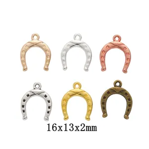 Vintage Zinc Alloy Horseshoe Charms For DIY Jewelry Making Lucky Pendant Necklace Bracelet Accessories 16x13mm Retro Style