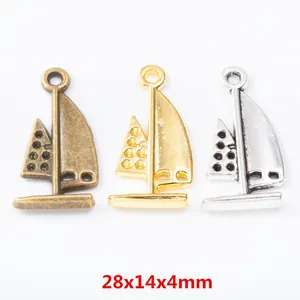 Vintage Zinklegering Zeilboot Bedeltjes Vergulde Zeilboot Hangers Voor DIY Sieraden Maken Decoratieve Accessoires