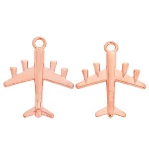 Ciondoli aereo vintage in lega di zinco oro rosa per creazione gioielli fai da te