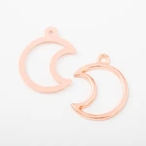 DIY Vintage Legierung hohle Mondanhänger in Roségold für die Schmuckherstellung