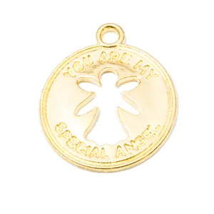 Goldener Legierungsanhänger mit Engelausschnitt und Gravur YOU ARE MY SPECIAL ANGEL