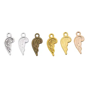 Flügel-Anhänger Set aus Zinklegierung in sechs Metallic-Farben für DIY-Schmuckherstellung