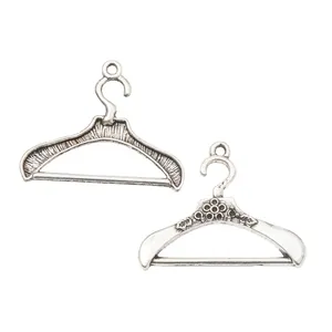 Dijes de perchas retro de aleación de plata para creación de joyería DIY y artesanía