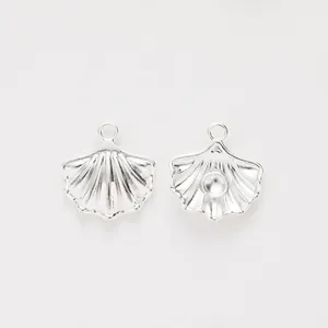 Silver vintage scallop shell alloy pendants for DIY jewelry making accessories