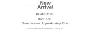 Größentabelle mit Höhe 21cm, Krempe 5cm und Umfang 63cm für Ananas-Wollmütze
