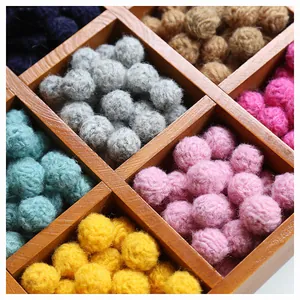 Handmade Wool Felt Pom Pom Balls Soft Plush Craft Balls For DIY Jewelry Earrings Bag Tassel Decoration Crafting Supplies