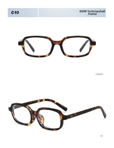 Detailed front and 45-degree angle view of vintage tortoiseshell eyewear frame C10