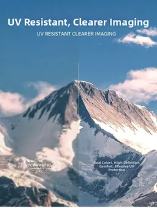 Comparaison visuelle entre verres anti-UV et verres normaux avec vue sur la montagne