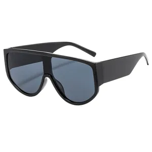 Women's Oversized Shield One Piece Sunglasses Retro Fashion Large Frame UV400 Protection Sun Glasses For Outdoor Travel Party Eyewear