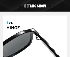 Detail view of the durable metal hinge construction on black pilot sunglasses frame