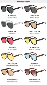 Detailed grid view showcasing multiple vintage aviator sunglasses in various color combinations