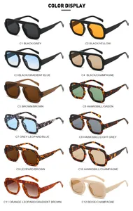 Affichage de 12 variantes de couleurs pour lunettes de soleil pilote rétro au fini brillant