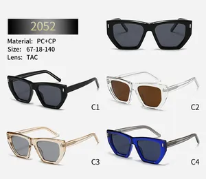 Dettagli di cinque occhiali da sole polarizzati geometrici con montatura PC CP e lenti TAC
