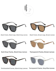 Collection of polarized vintage sunglasses in six stylish color frames and lens options