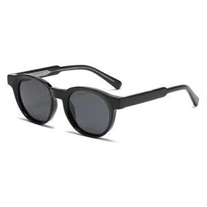 Vintage Runde Polarisierte Sonnenbrille Für Damen Herren UV400-Schutz TR90-Rahmen Retro-Mode Eyewear Outdoor-Sport