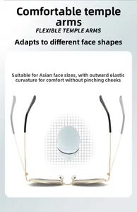Detail view of flexible golden metal sunglass temple arms for adaptive face fitting