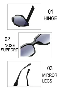 Detailed close-up of durable hinges, comfortable nose pads, and ergonomic temple arms