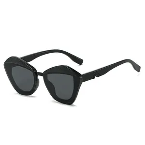 Lunettes De Soleil Papillon Géométriques Irrégulières Pour Femmes Alliage PC Protection UV400 Lunettes De Soleil Cat Eye Pour Voyage