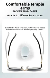 Detail of flexible gold metal temple arms on curved sunglasses for diverse face shapes