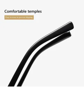 Detail of ergonomic black temples on pilot sunglasses for non-slip comfortable wearing