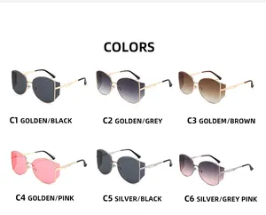 Detaillierter Vergleich von sechs stylischen Cat-Eye-Sonnenbrillen aus Metall in Farben