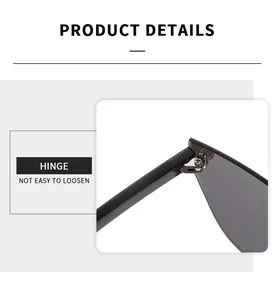 Détail de la charnière en métal durable et de la vis sur les lunettes de soleil noires