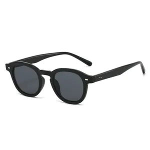 Vintage Retro Round Frame Sunglasses For Women Men Fashion Small Oval Sun Glasses UV400 PC Frame Decorative Eyewear For Street Style Party